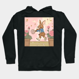 Rabbit Bunny Girl Loves Tennis Playing as the Best Tennis Player Hoodie